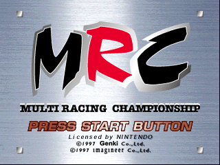 MRC Multi Racing Championship title screen for Nintendo 64